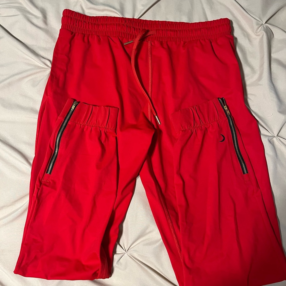 ZYIA Red joggers  with Zipper Pockets